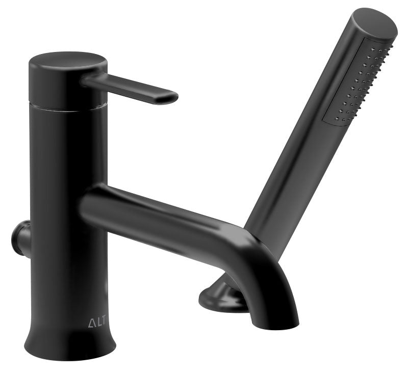 2-piece deckmount tub filler with handshower - Plomberie Royalmount
