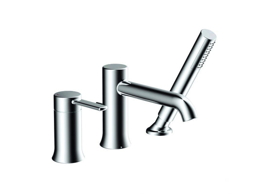 3-piece deckmount tub filler with handshower - Plomberie Royalmount