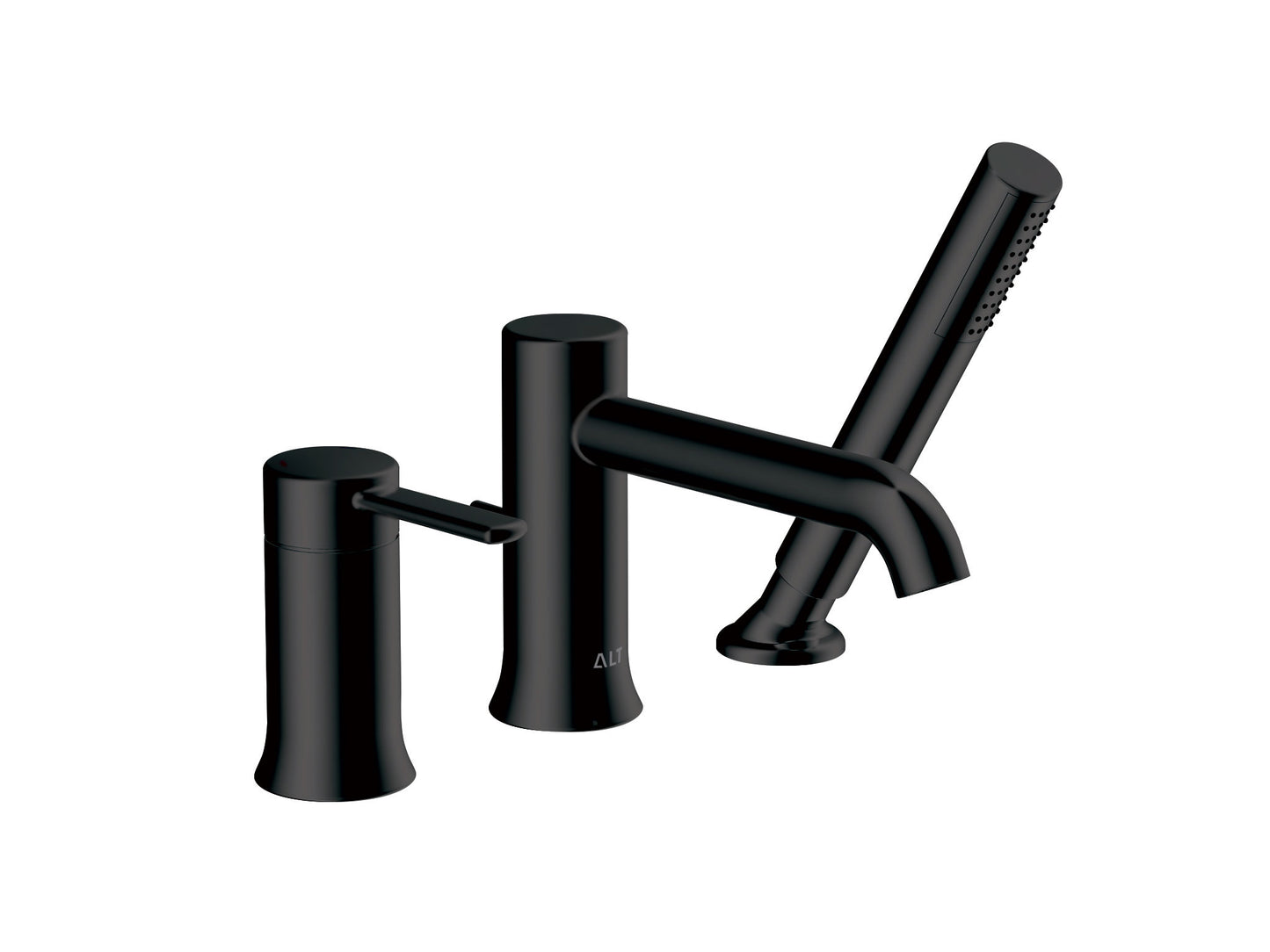 3-piece deckmount tub filler with handshower - Plomberie Royalmount