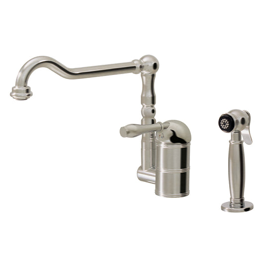 AQUABRASS - Dual stream mode kitchen faucet with side spray