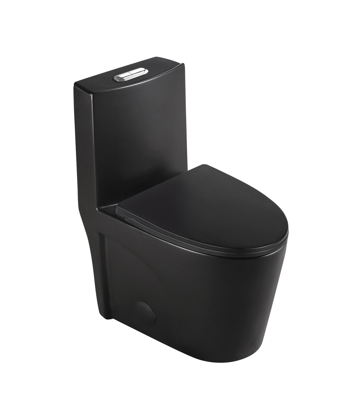 Matte Black One-piece Dual-Flush Toilet