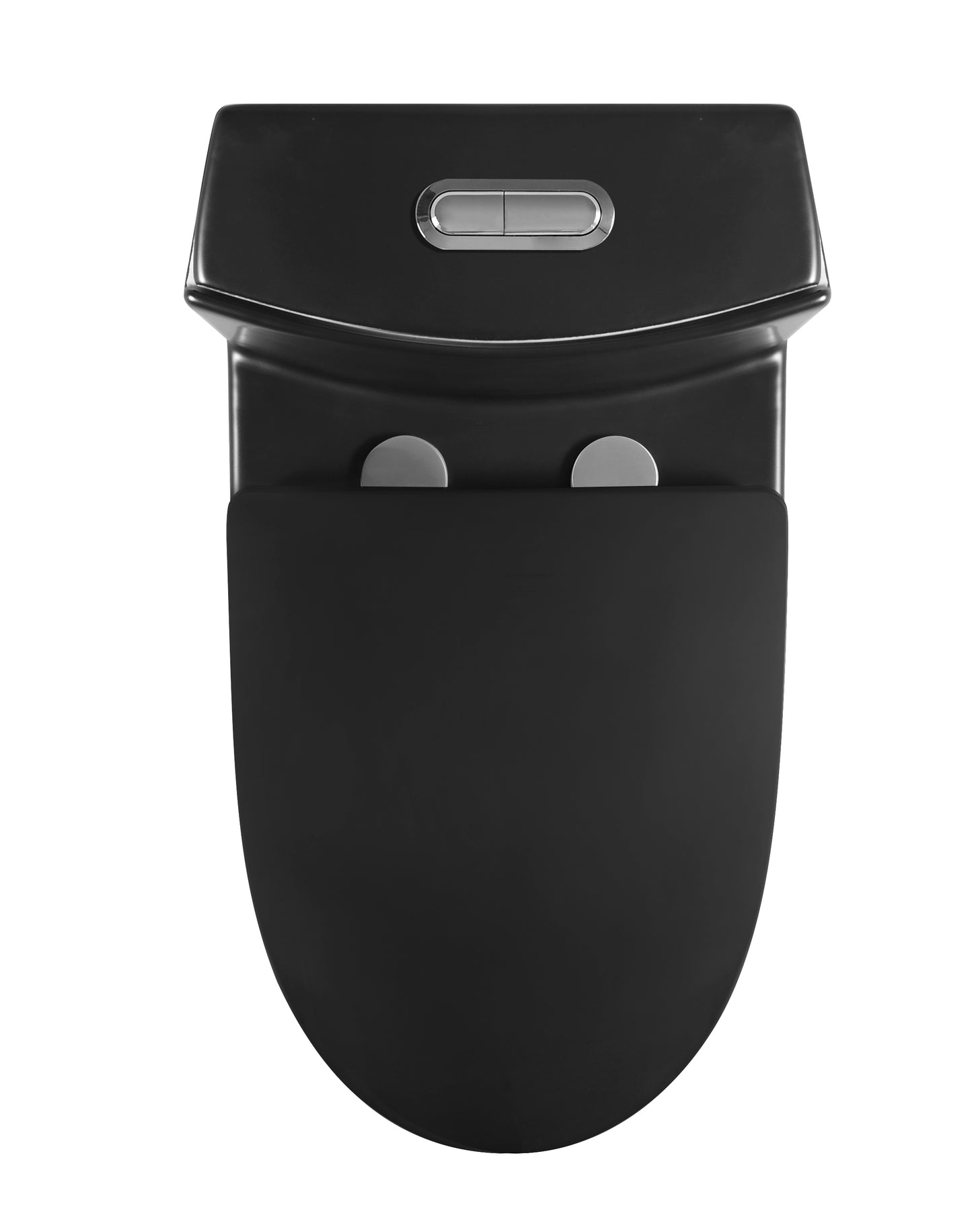 Matte Black One-piece Dual-Flush Toilet