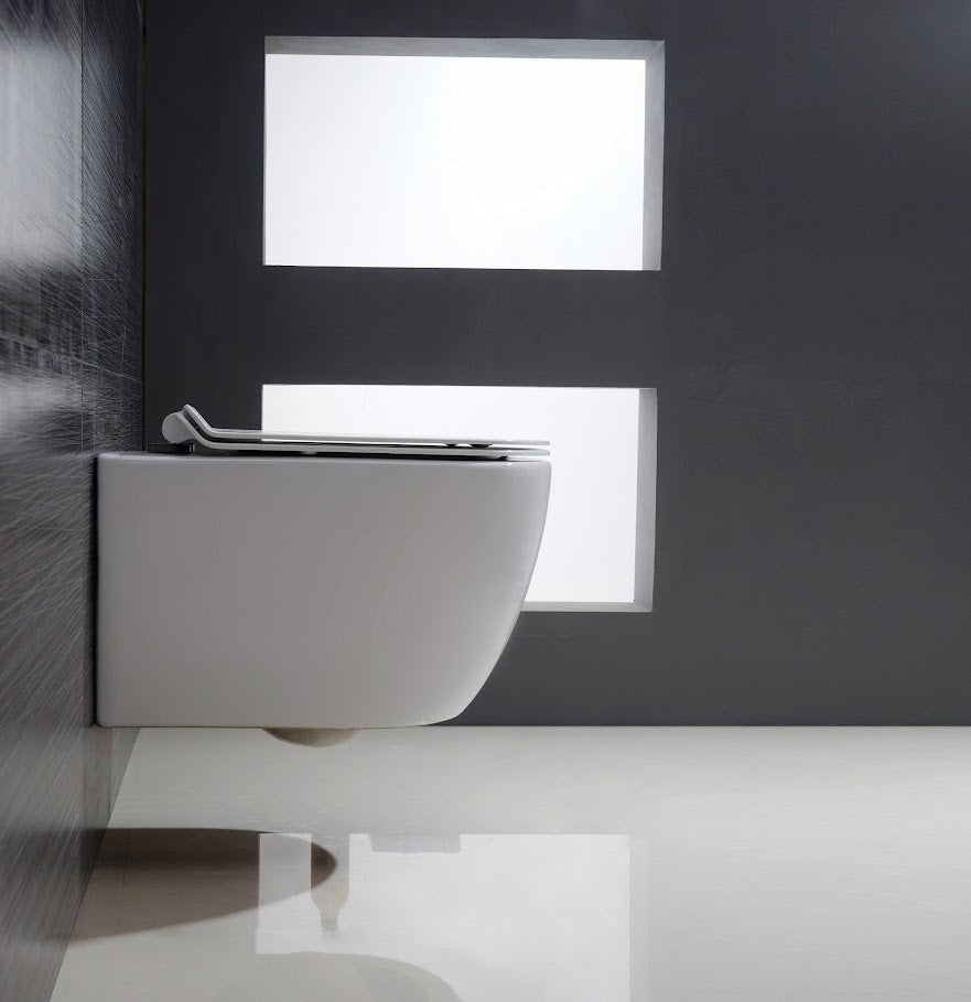 White Round Wall Mounted Toilet