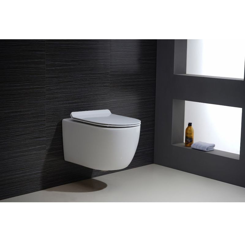 White Round Wall Mounted Toilet