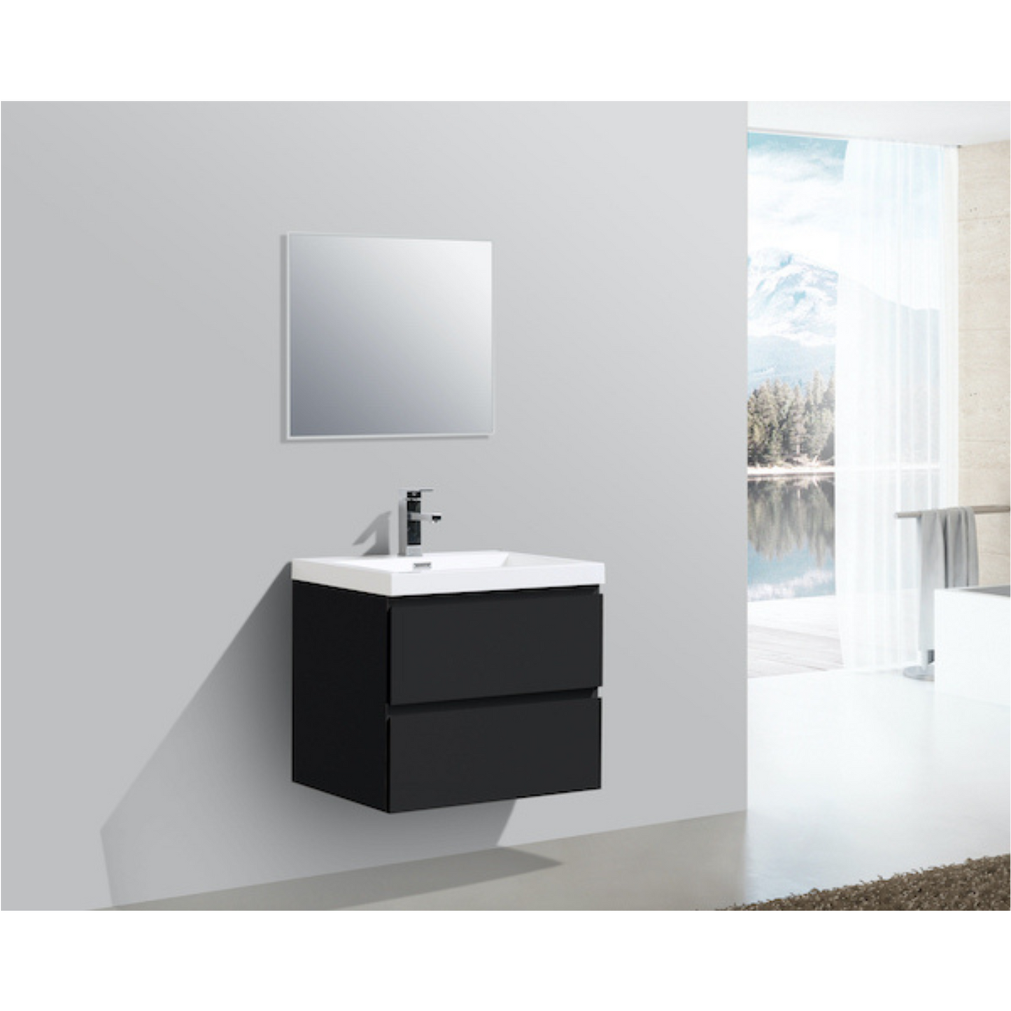 Alice Vanity with acrylic top (24-64inch, single and double)