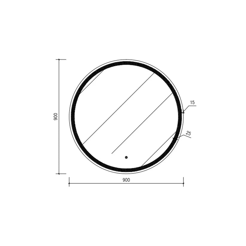Lauretta LED Round Mirror - Bari (24', 32', 36')