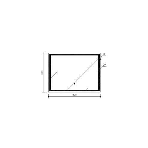 Lauretta LED Rectangular Mirror - PALERMO (24x32, 28x40, 32x48)