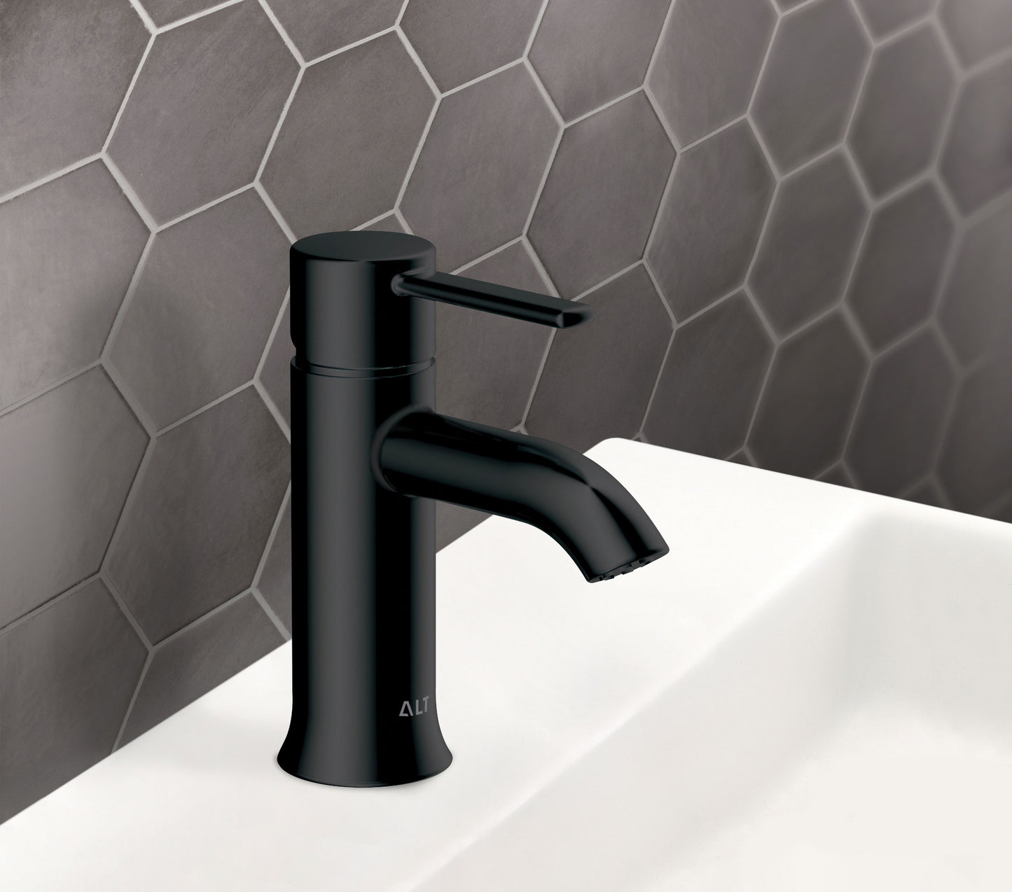 Single-hole lavatory faucet Press pop-up drain included - Plomberie Royalmount