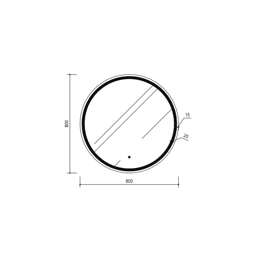 Lauretta LED Round Mirror - Bari (24', 32', 36')