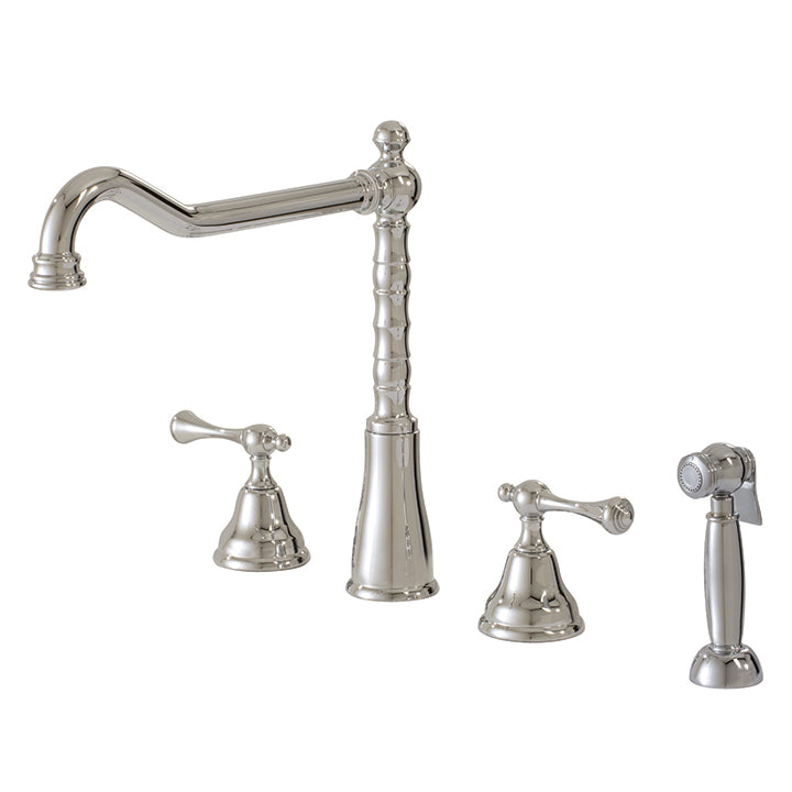 4-pc dual stream mode kitchen faucet with side spray (BRUSHED NICKLE)