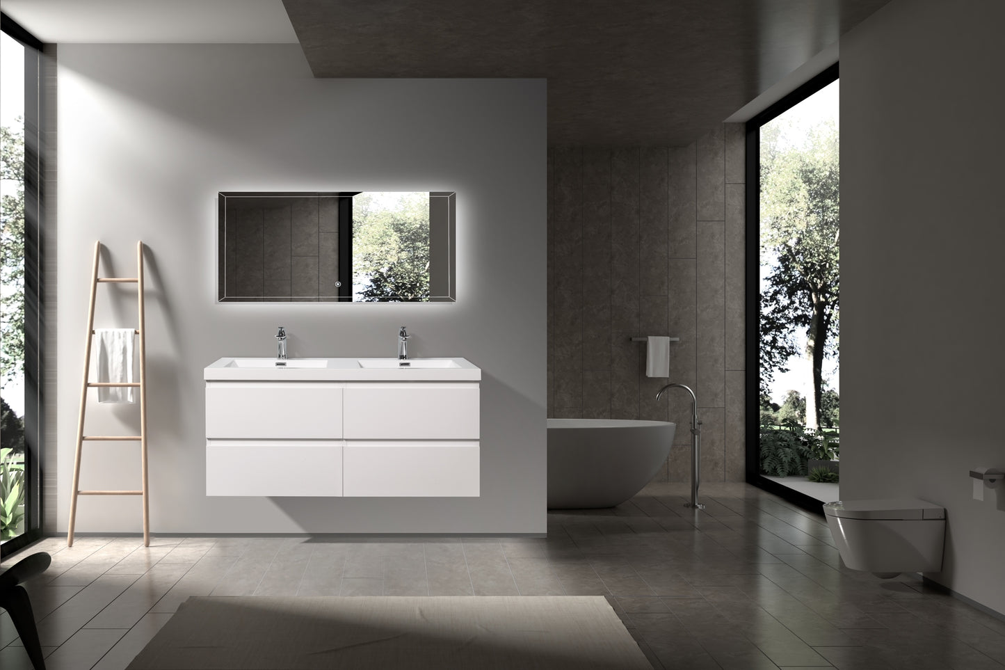 Alice Vanity with acrylic top (24-64inch, single and double)