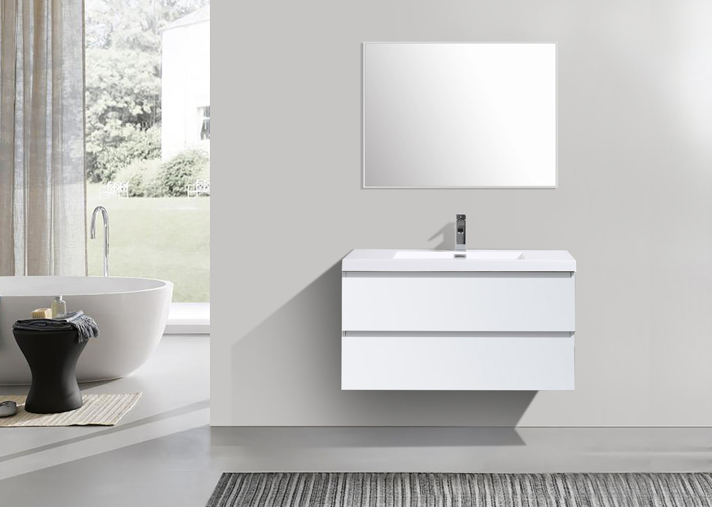 Alice Vanity with acrylic top (24-64inch, single and double)