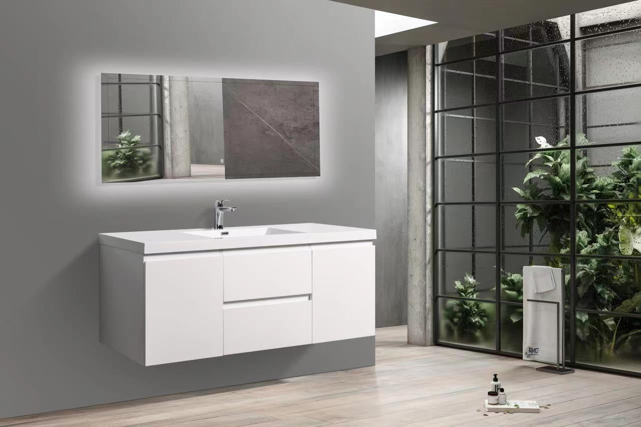 Alice Vanity with acrylic top (24-64inch, single and double)