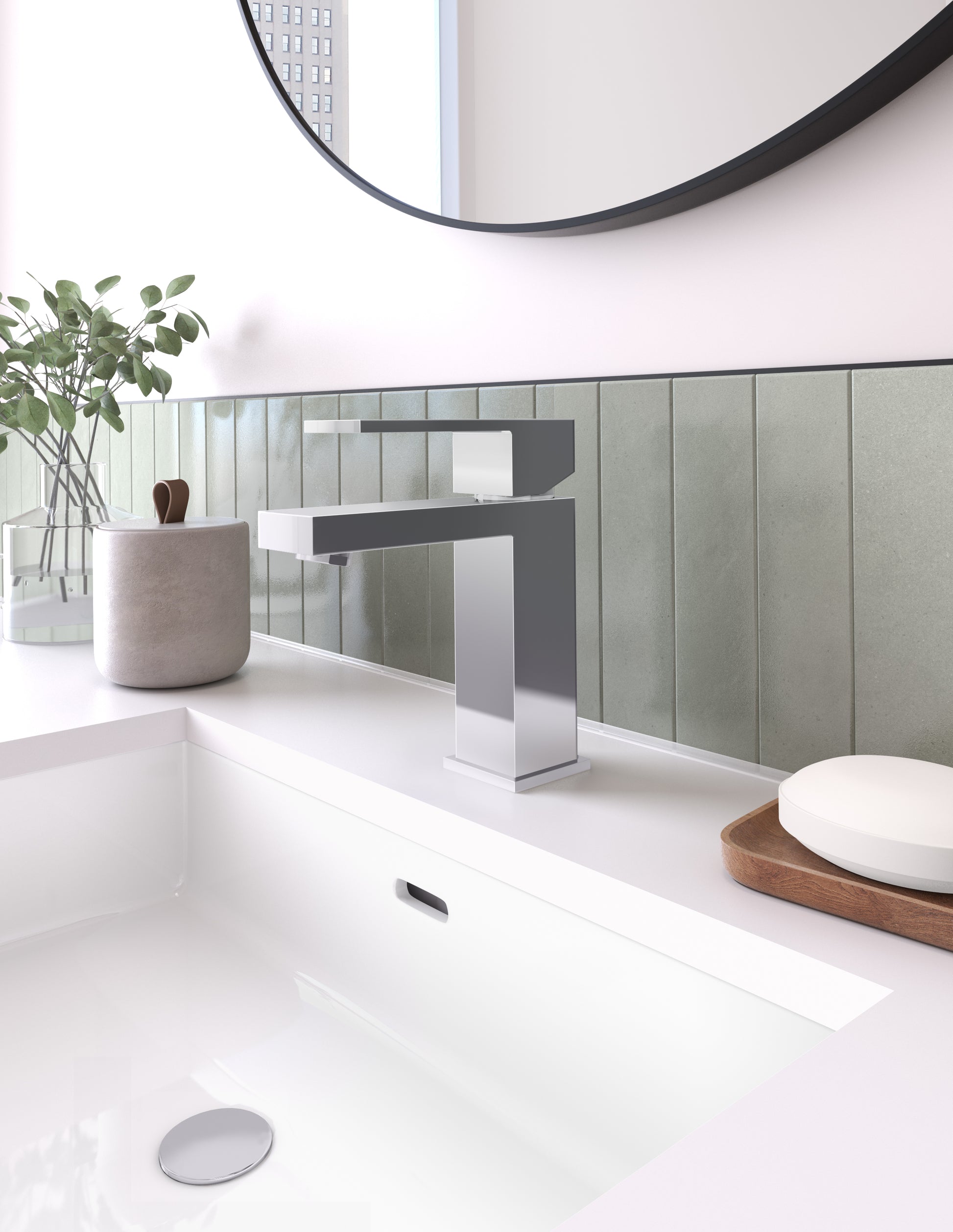 Single-hole lavatory faucet Press pop-up drain included - Plomberie Royalmount