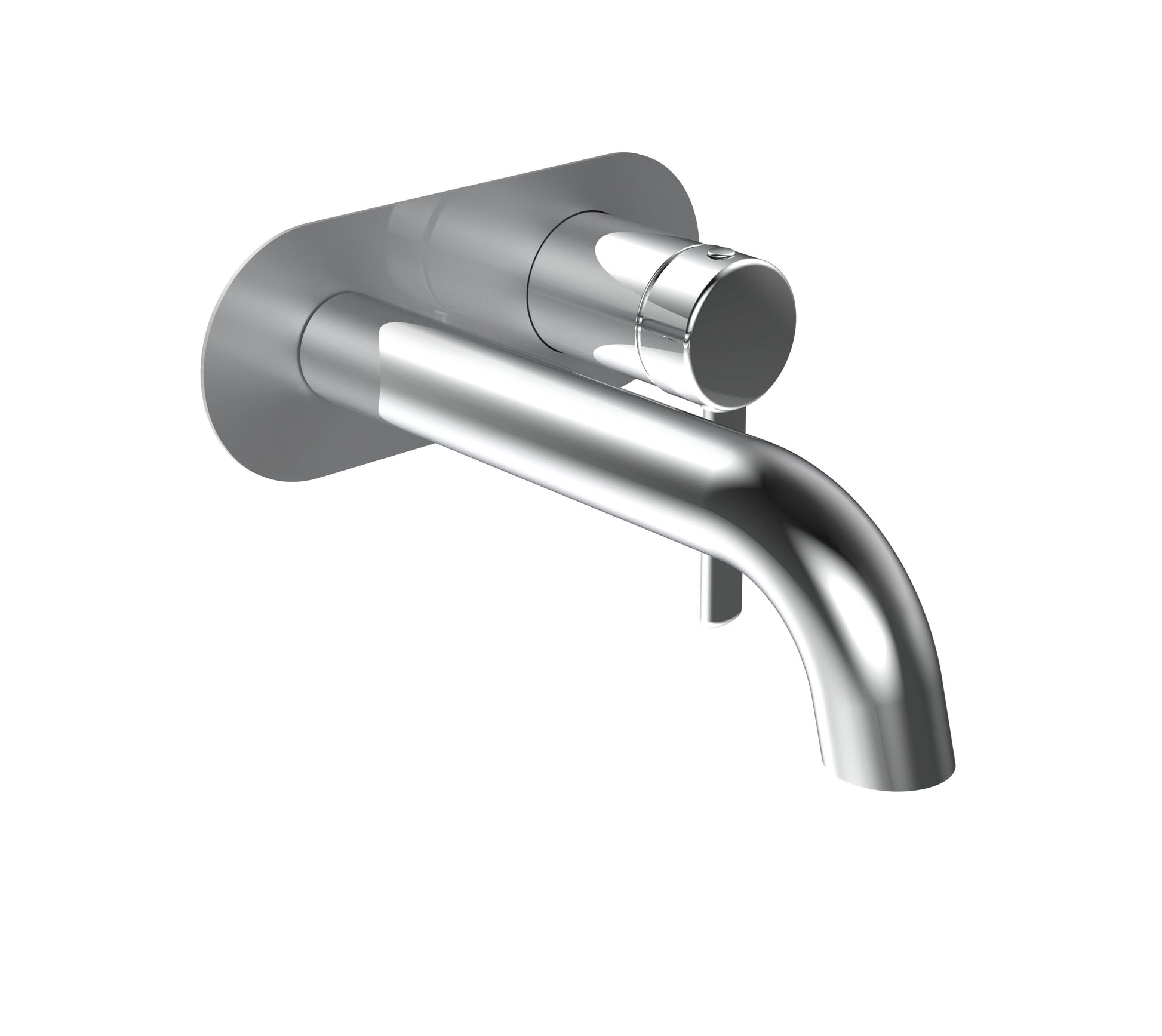 Wallmount lavatory faucet Press pop-up drain included - Plomberie Royalmount