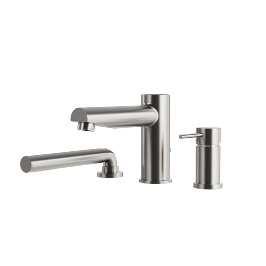 Volare 3-piece Deckmount Tub Filler with Handshower