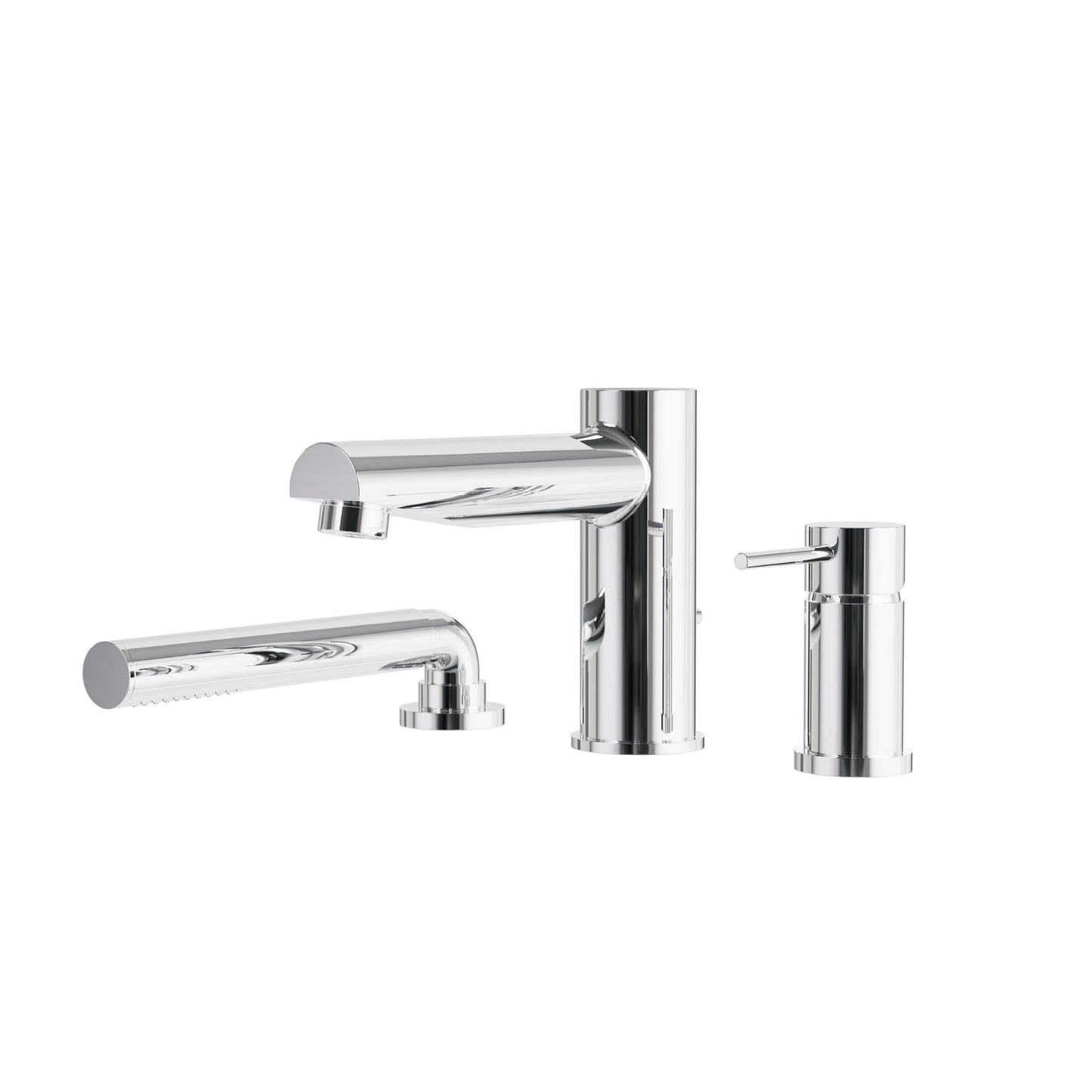 Volare 3-piece Deckmount Tub Filler with Handshower
