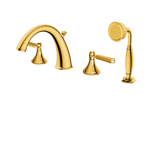 VITTORIO - 4-piece deckmount tub filler with handshower