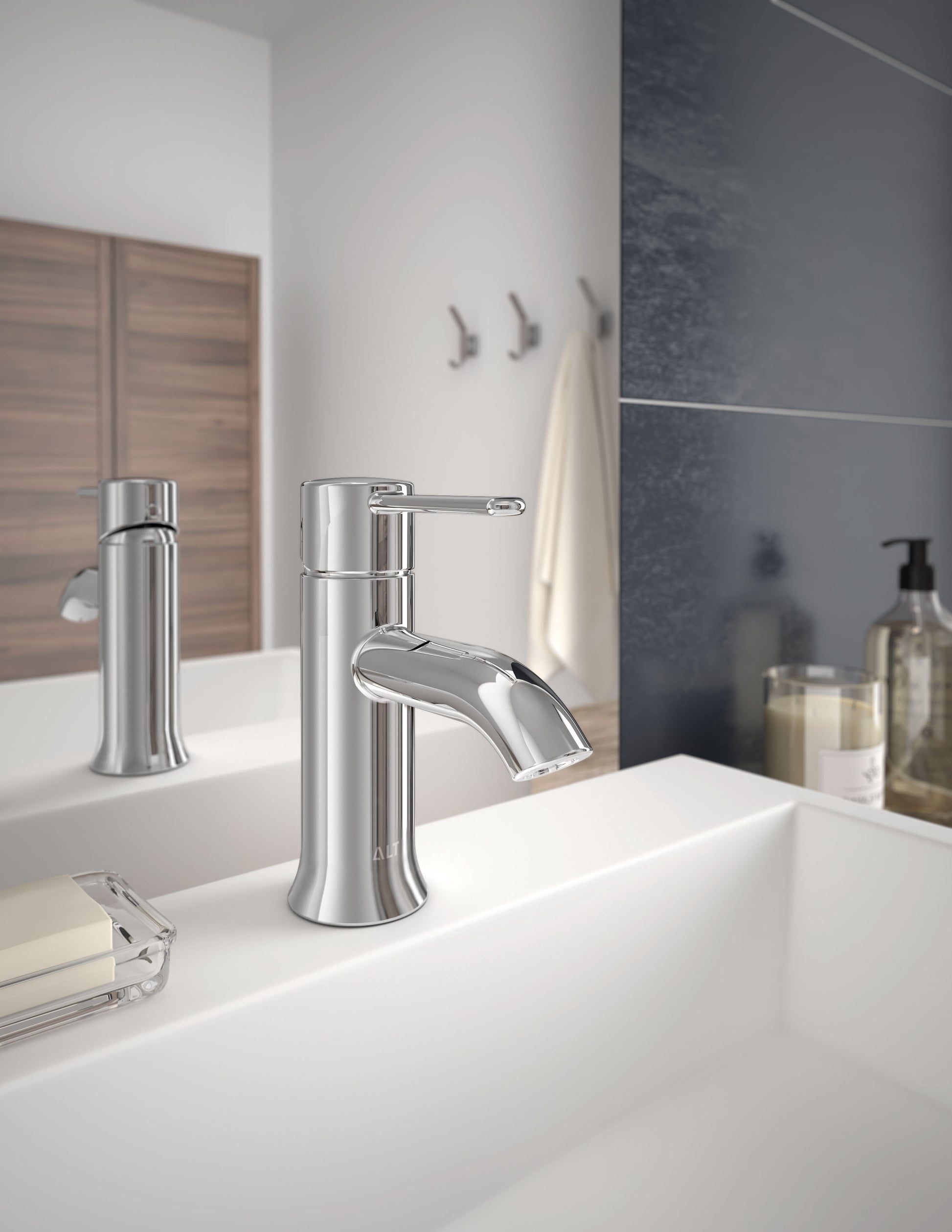Single-hole lavatory faucet Press pop-up drain included - Plomberie Royalmount